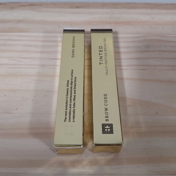 BROW CODE DARK BROWN Tinted Multi Peptide Brow Gel x2 - Picture 1 of 4